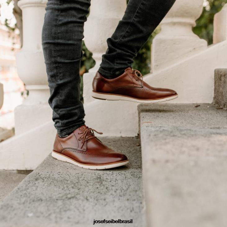 homens Josef Seibel Tyler 33 conhaque Amarrar os sapatos F86Z281