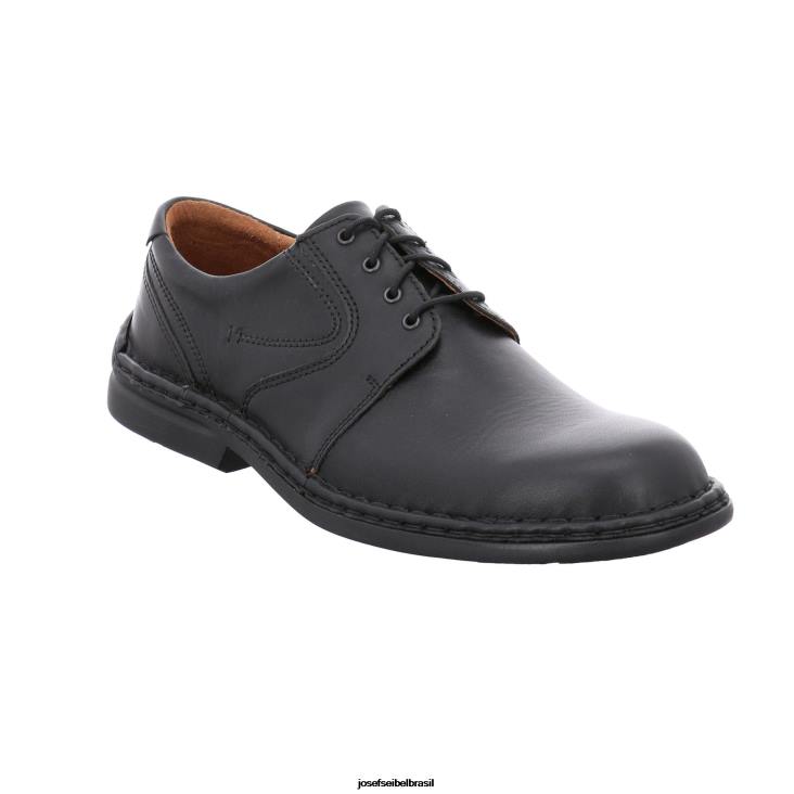 homens Josef Seibel Walt preto Amarrar os sapatos F86Z290
