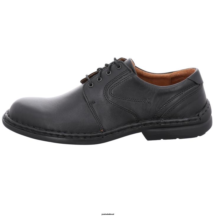 homens Josef Seibel Walt preto Amarrar os sapatos F86Z290