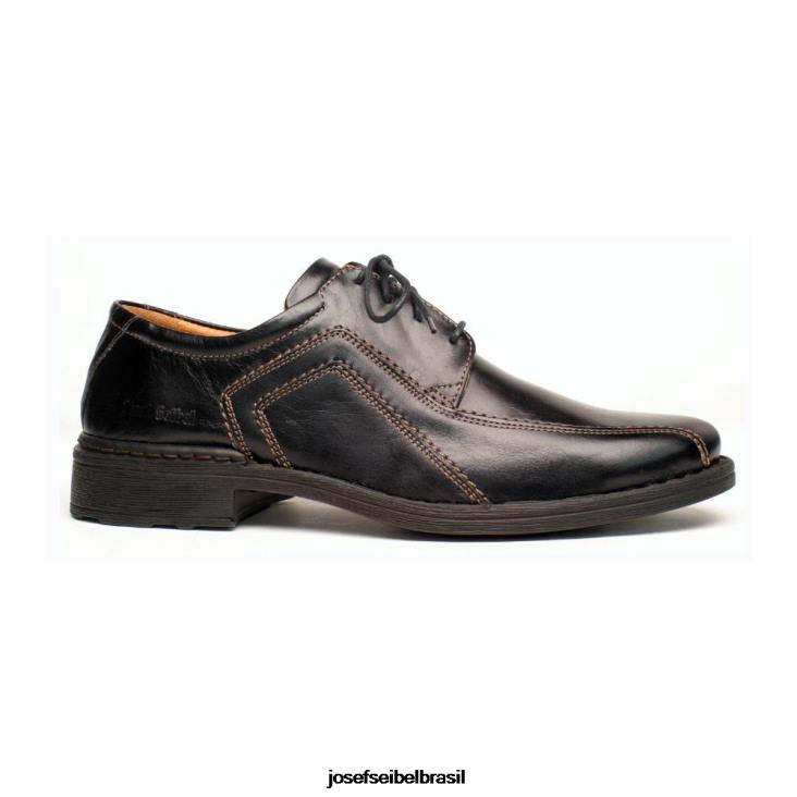 homens Josef Seibel lixadeira preto Amarrar os sapatos F86Z344