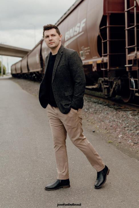 homens Josef Seibel início 08 preto botas F86Z351