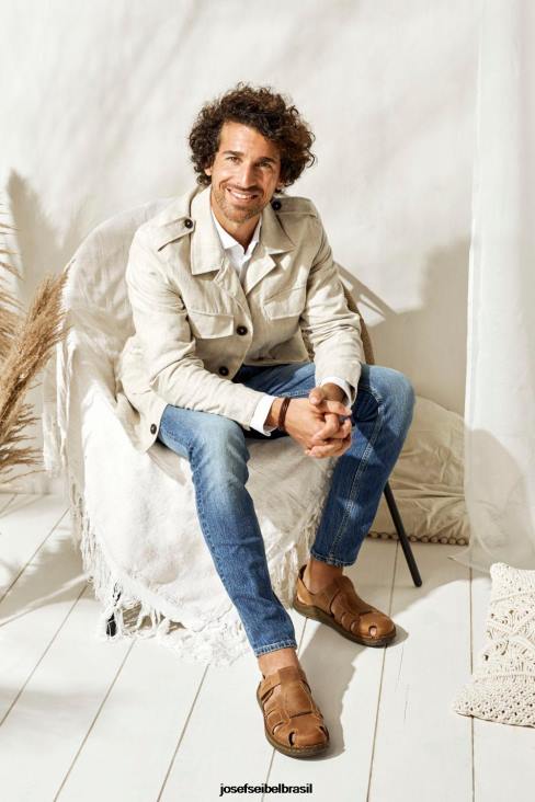 homens Josef Seibel dissidente 01 castanha sandálias F86Z340