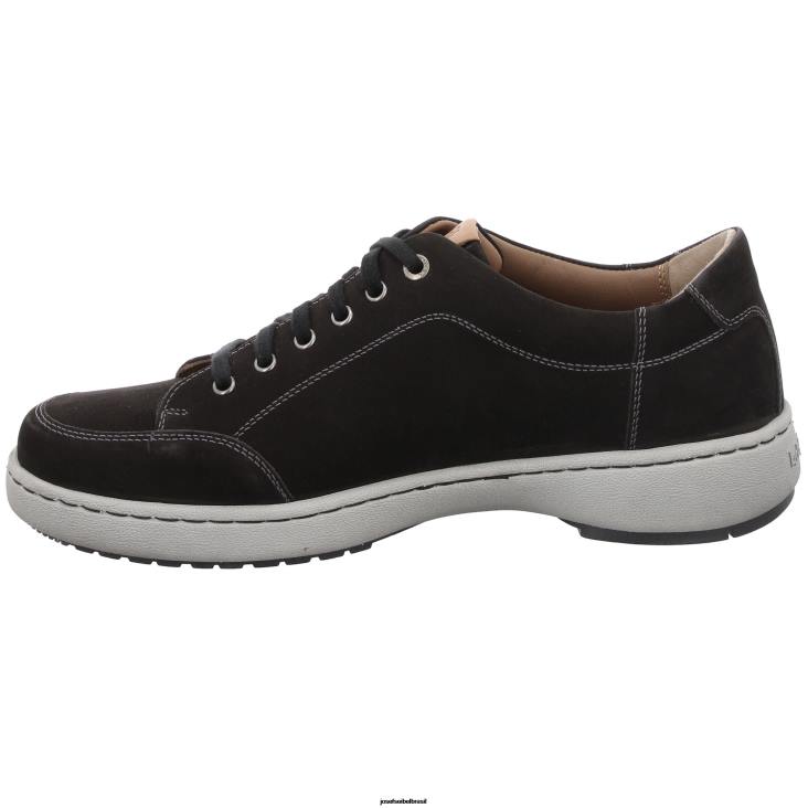 homens Josef Seibel davi 03 nubuck preto sapatos de academia F86Z301