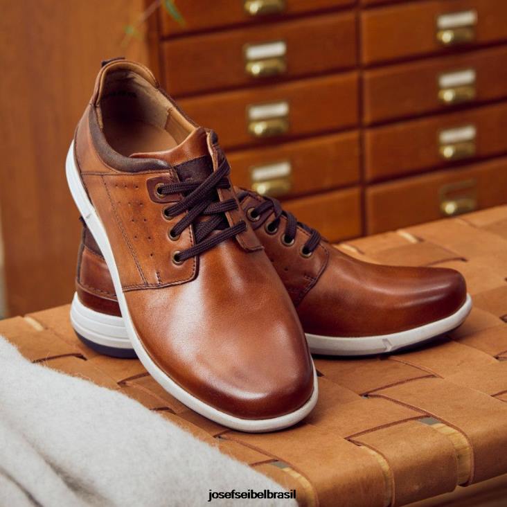 homens Josef Seibel enrico 13 conhaque sapatos de academia F86Z303