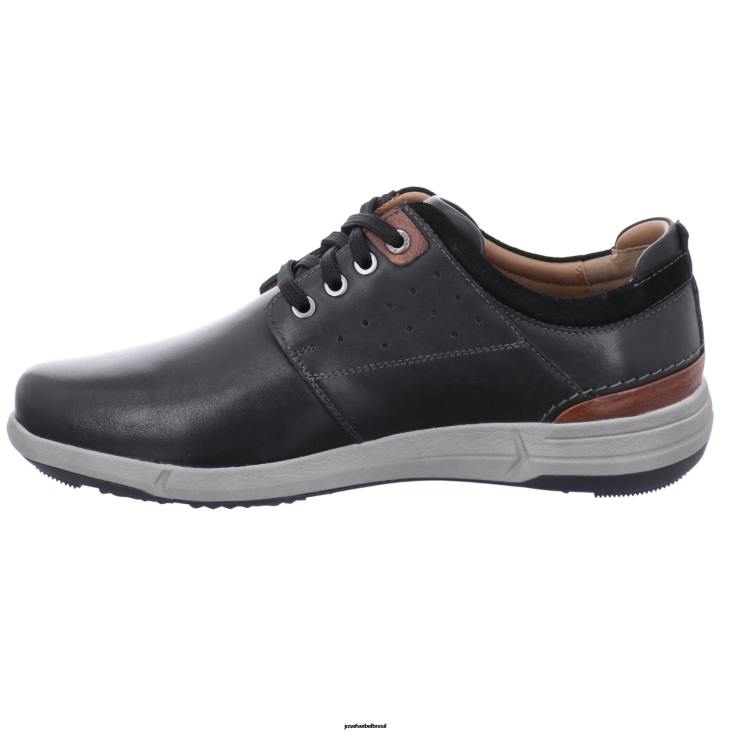 homens Josef Seibel enrico 13 preto sapatos de academia F86Z304