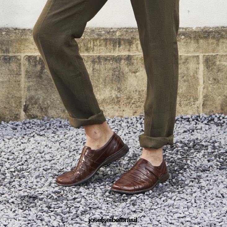 homens Josef Seibel Steven marrom sapatos sem cadarço F86Z310