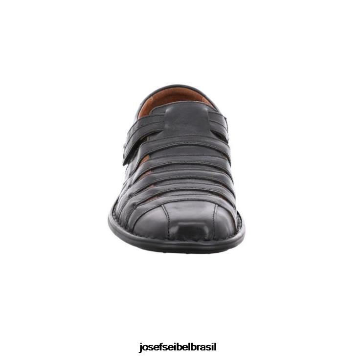 homens Josef Seibel Steven preto sapatos sem cadarço F86Z311