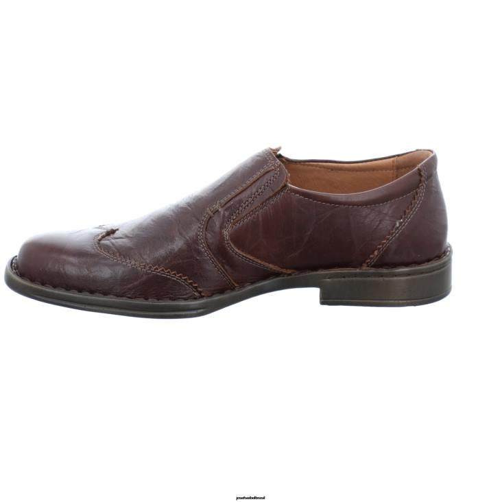 homens Josef Seibel douglas marrom sapatos sem cadarço F86Z312