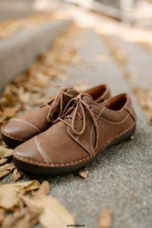mulheres Josef Seibel fergey 20 castanha Amarrar os sapatos F86Z20