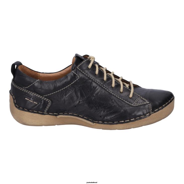 mulheres Josef Seibel fergey 56 preto Amarrar os sapatos F86Z27