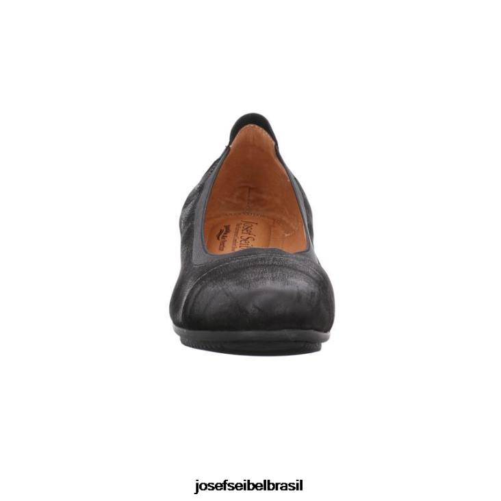 mulheres Josef Seibel pipa 07 preto oleado apartamentos F86Z164