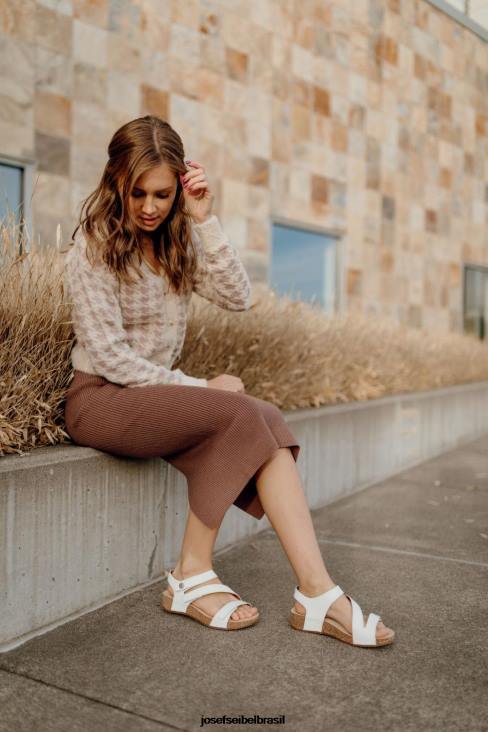 mulheres Josef Seibel Tonga 25 branco sandálias F86Z79