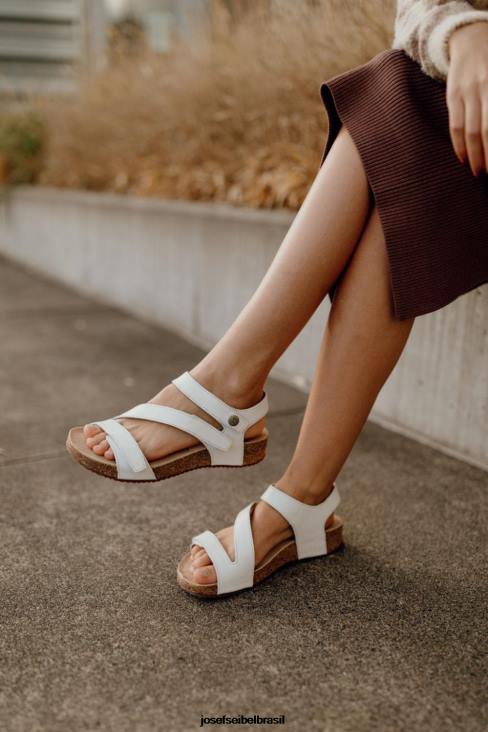 mulheres Josef Seibel Tonga 25 branco sandálias F86Z79