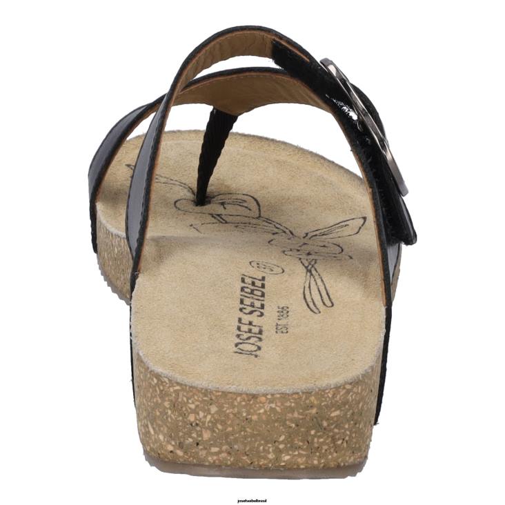 mulheres Josef Seibel Tonga 77 preto sandálias F86Z85