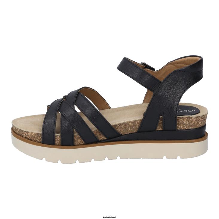 mulheres Josef Seibel claro 14 preto sandálias F86Z97