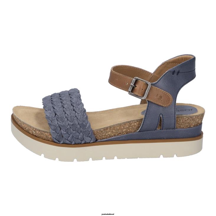 mulheres Josef Seibel claro 16 jeans sandálias F86Z64