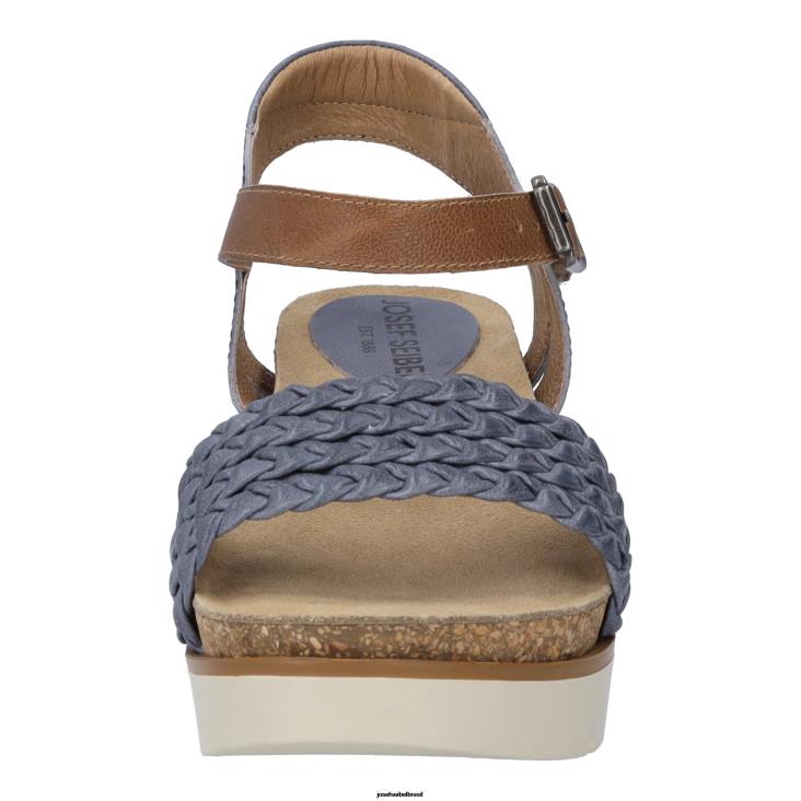 mulheres Josef Seibel claro 16 jeans sandálias F86Z64