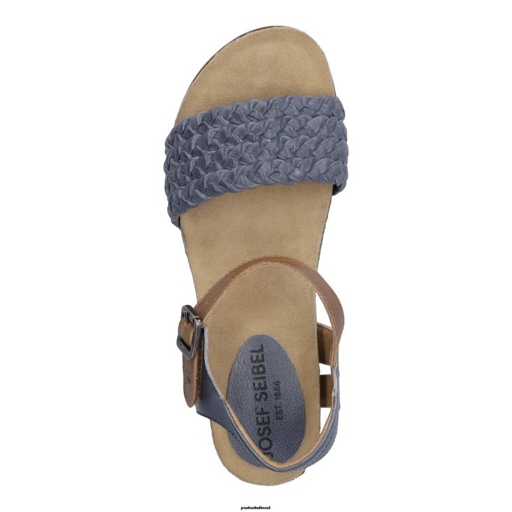 mulheres Josef Seibel claro 16 jeans sandálias F86Z64