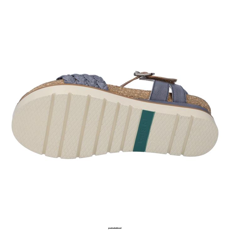 mulheres Josef Seibel claro 16 jeans sandálias F86Z64