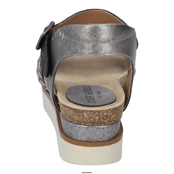 mulheres Josef Seibel claro 16 platina sandálias F86Z65