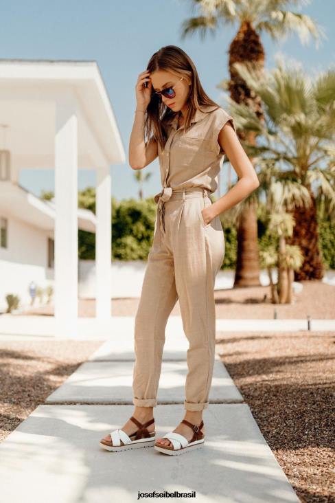 mulheres Josef Seibel limpar 10 branco sandálias F86Z125