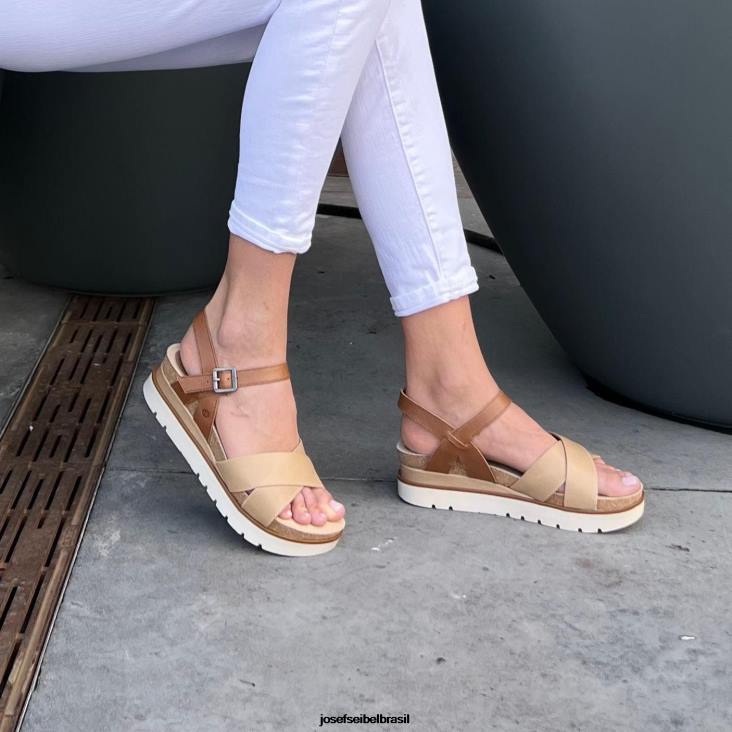 mulheres Josef Seibel limpar 10 creme sandálias F86Z128