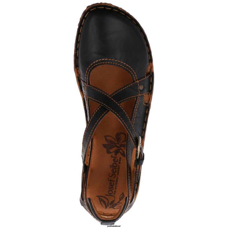 mulheres Josef Seibel rosália 13 preto sandálias F86Z139