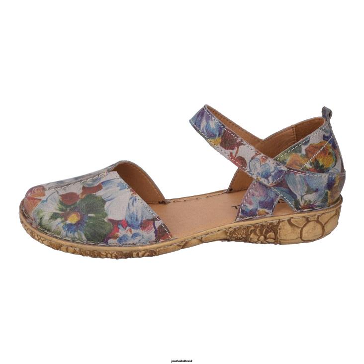 mulheres Josef Seibel rosália 42 impressão de grafite sandálias F86Z149