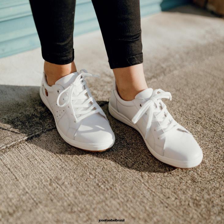 mulheres Josef Seibel cuidado 01 branco sapatos de academia F86Z4