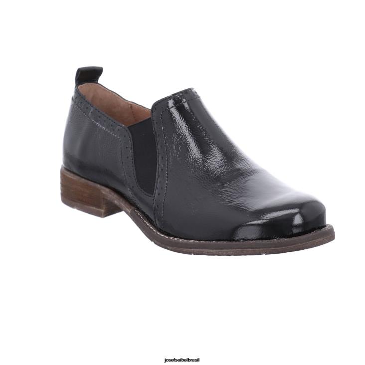 mulheres Josef Seibel siena 91 patente negra sapatos sem cadarço F86Z178