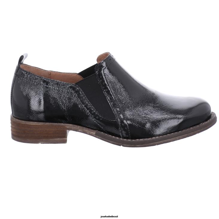 mulheres Josef Seibel siena 91 patente negra sapatos sem cadarço F86Z178