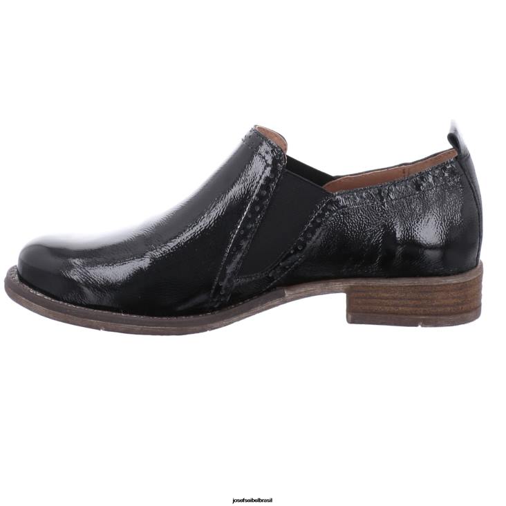 mulheres Josef Seibel siena 91 patente negra sapatos sem cadarço F86Z178