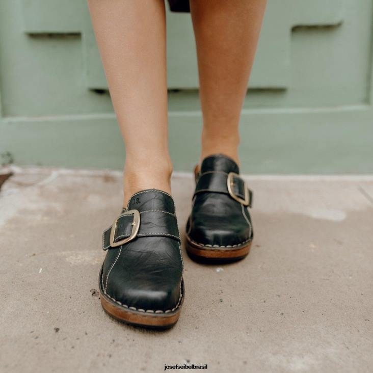 mulheres Josef Seibel lírio 10 preto tamancos F86Z270